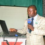 Dr Oboigbe Victor-the Registrar of IRAMN making a presentation